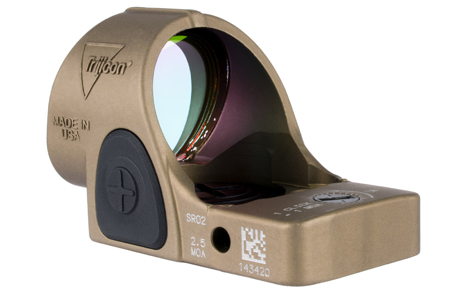 TRIJICON SRO Red Dot Sight MOA with Adjustable LED Coyote Brown Anodiz